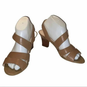 Franco Sarto Warwick 8.5 tan strappy 2.5”heels